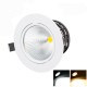 7W AC100-240V Round COB LED Recessed Ceiling Light Lamp Downlight Warm White Cool White Dimmable